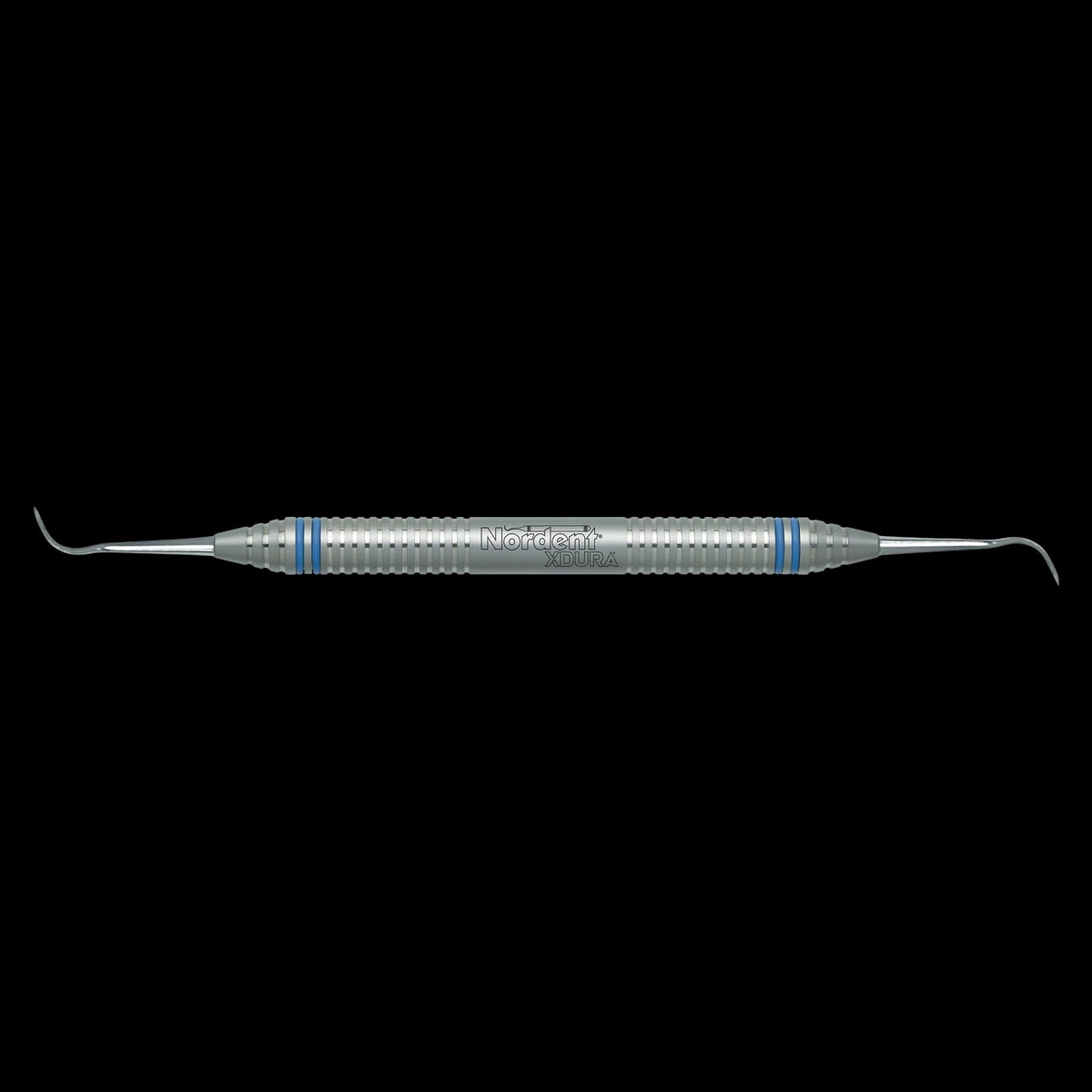 Nordent Xdura Universal Sickle Scaler #4, Double-End, Posterior Offset, DuraLite ColorRings Handle, CENSN4