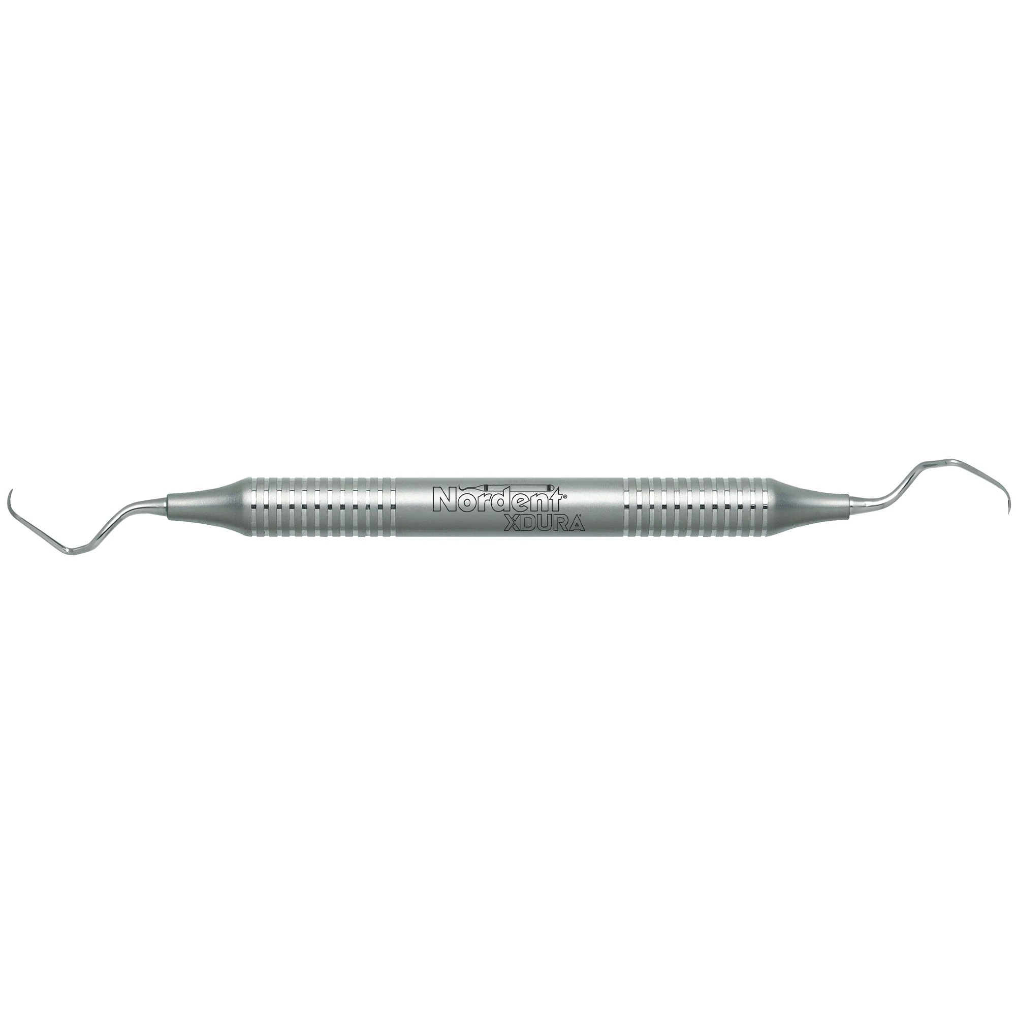 Nordent XDURA Gracey Curette #17-18 Long Reach, Double End, DuraLite Round Handle, Stainless Steel, RENSGR17-18L