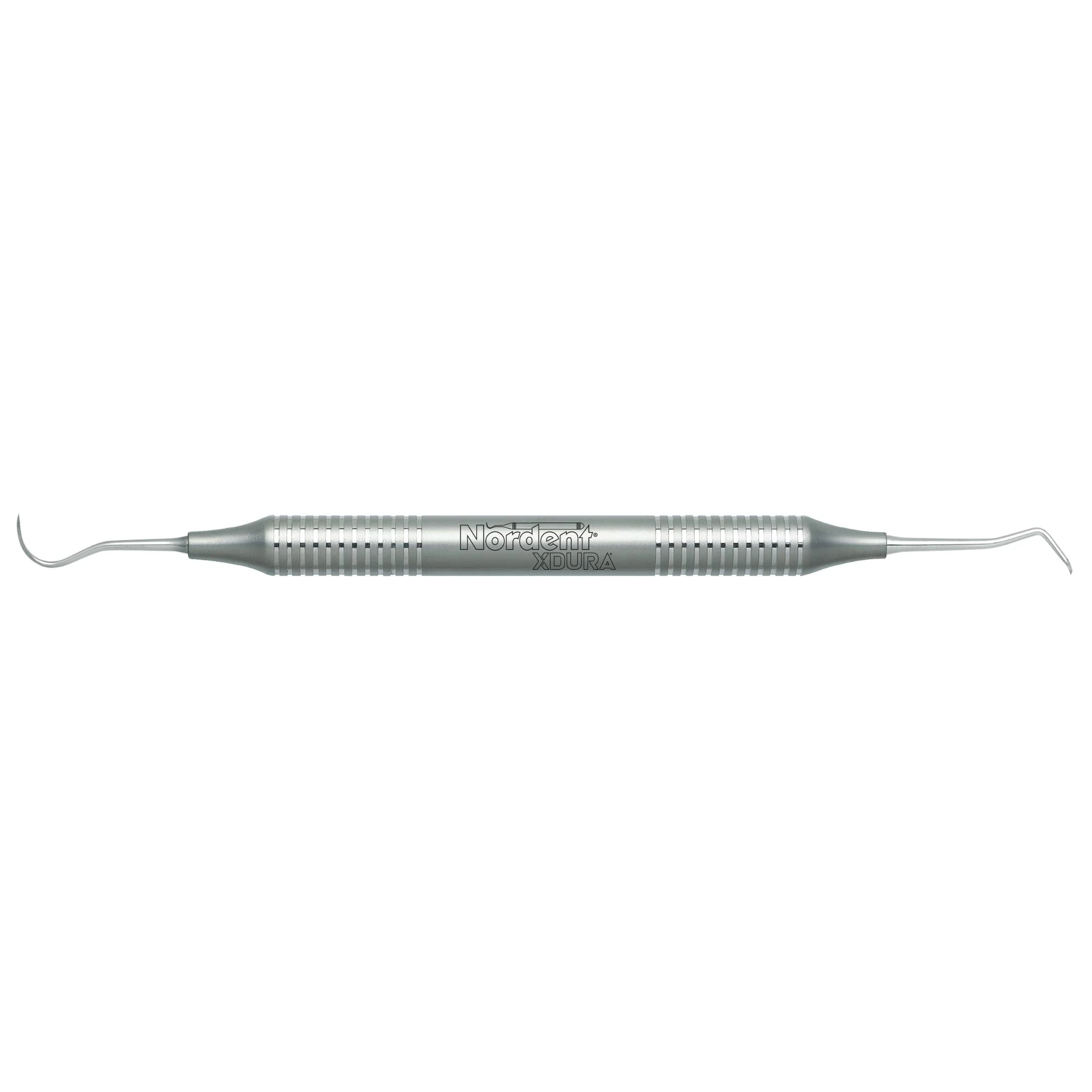Nordent XDURA Double-End Scaler, Anterior Sickle #N5 / Contra-Angle Spoon #1, DuraLite Round Handle, RENSN5-N1