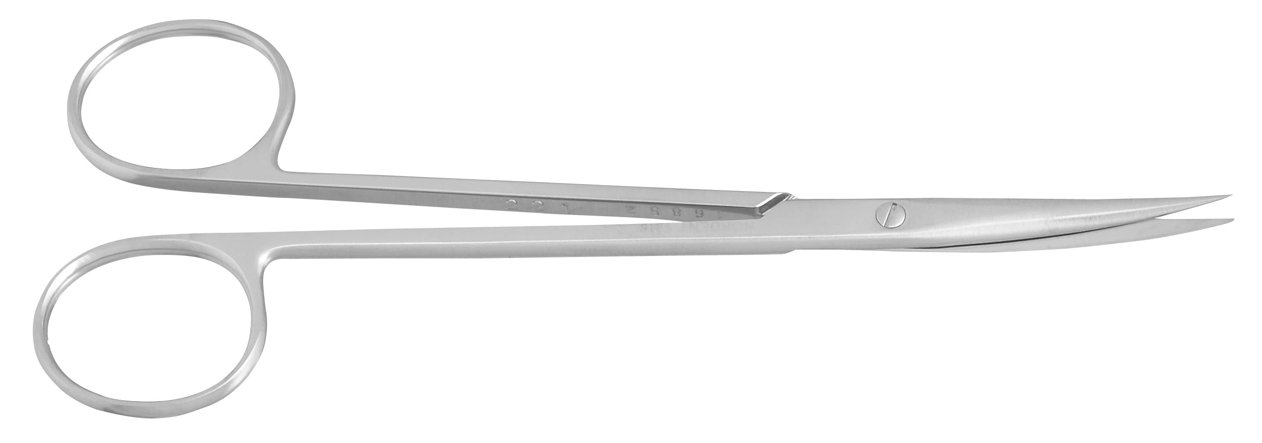 Nordent #316 Sullivan Surgical Scissors, Curved, One Serrated Blade, Stainless Steel, 5 1/2" (140 mm)