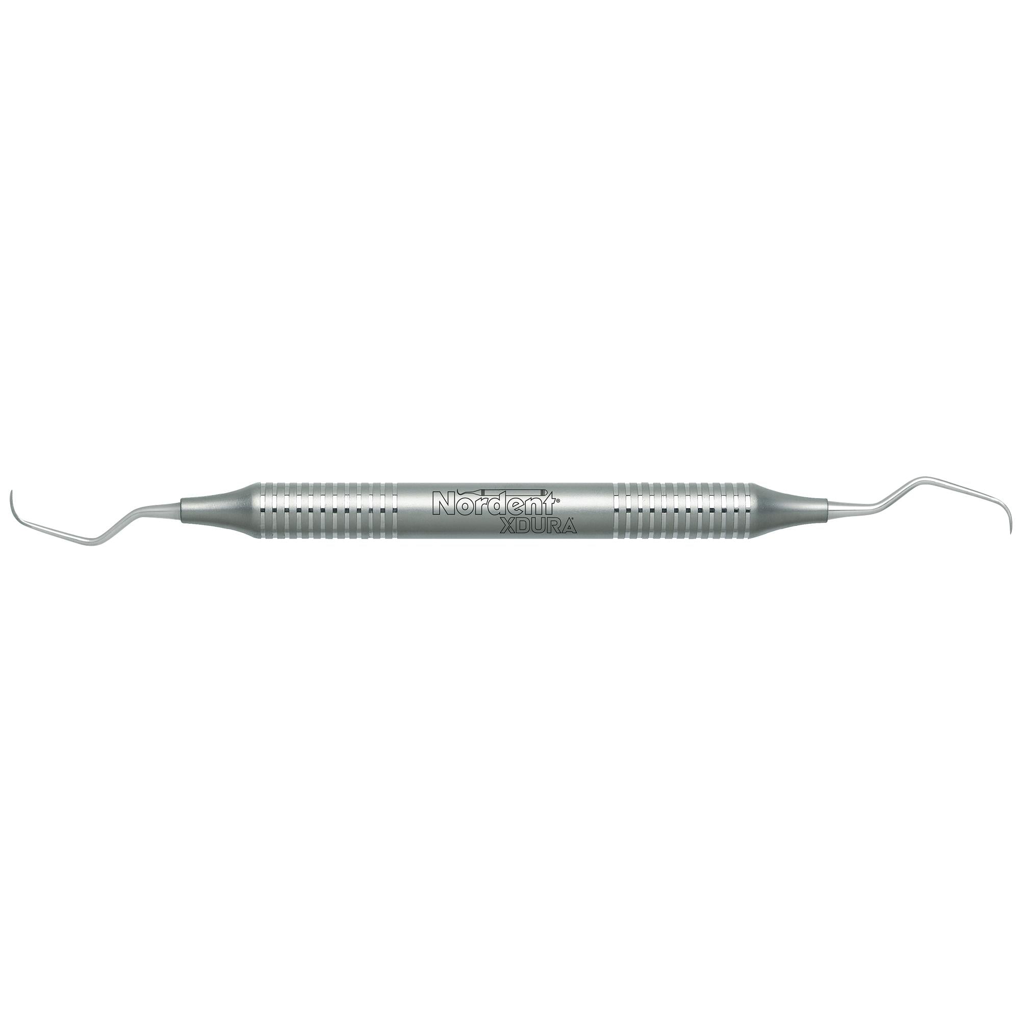 Nordent XDURA Universal Curette, Langer #5-6, Double-End, DuraLite Round Handle, Stainless Steel, RENSLN5-6