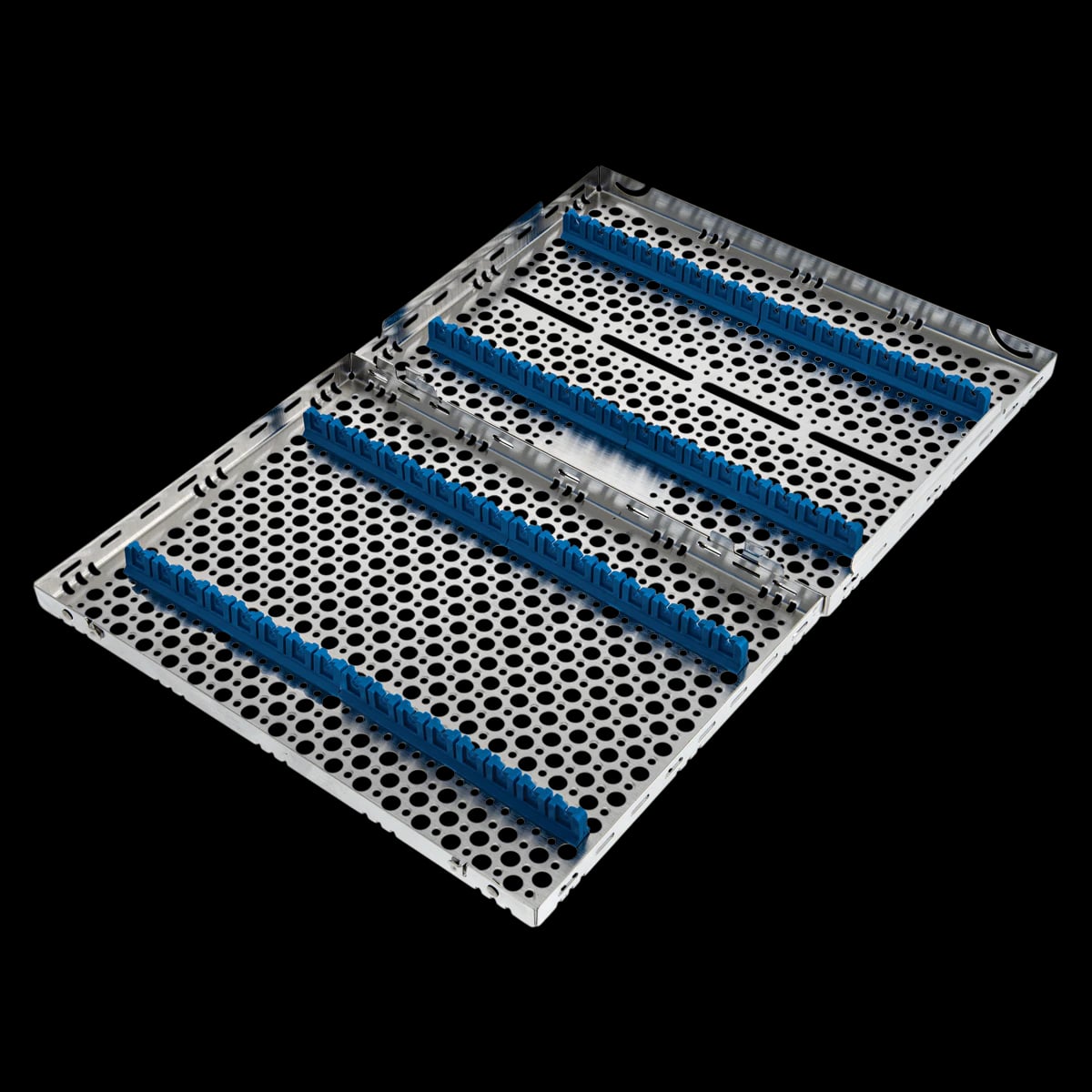 Nordent Cassette Double Sided 32 Instruments, Large, Blueberry Blue, Stainless Steel, Autoclavable/Chemiclavable, C3