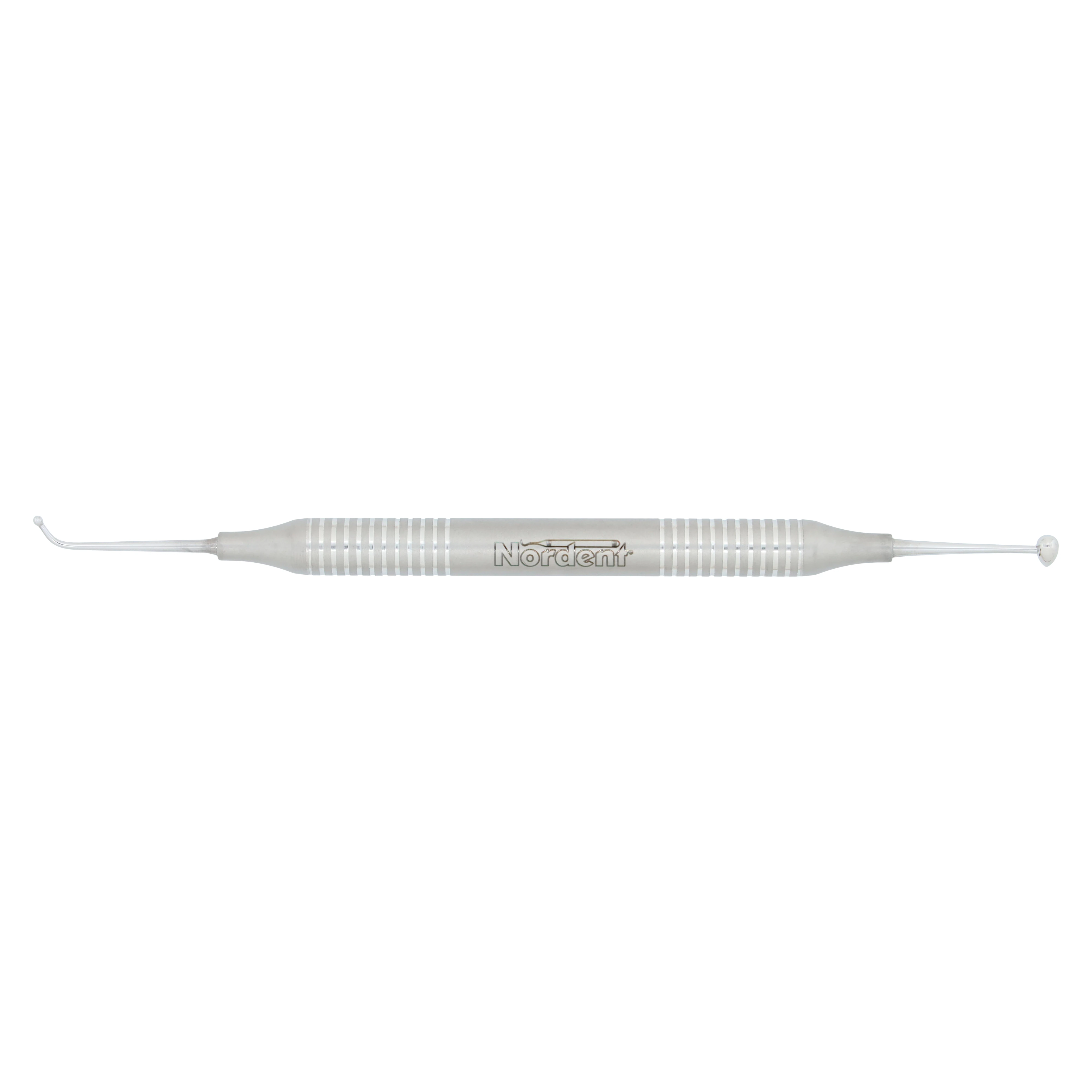 Nordent Double-Ended Burnisher, Medium Ball #27 / Football #29, Medium Round Handle, RBR27-29