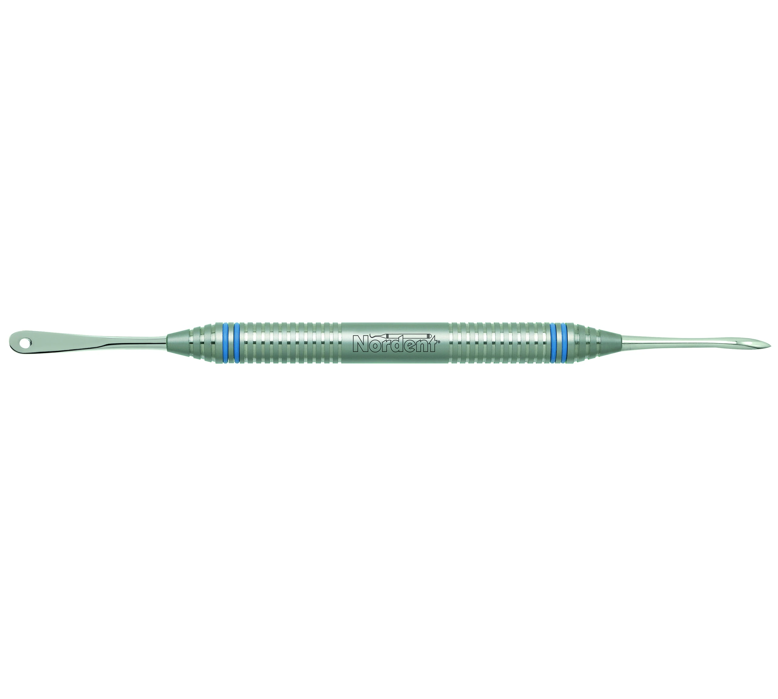 Nordent Periosteal Elevator, Allen #9A, Double-Ended, with Suture Hole, DuraLite ColorRings, Stainless Steel, Each