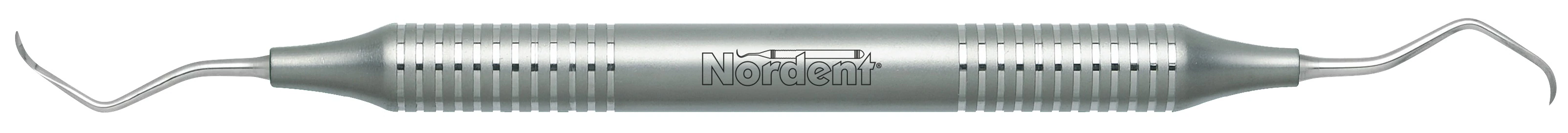 Nordent #M-23 Double-Ended Posterior Sickle Doeppler Scaler, DuraLite Round Handle, Stainless Steel