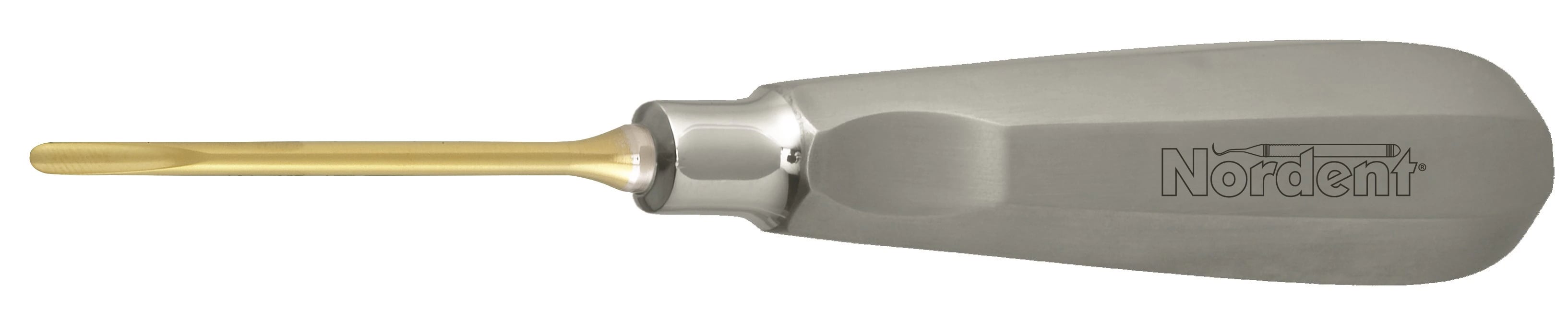 Nordent Luxating Elevator, #3ST, Straight, 3 mm, Titanium Nitride Coated, Stainless Steel Handle, 1/Pk, ELX3ST