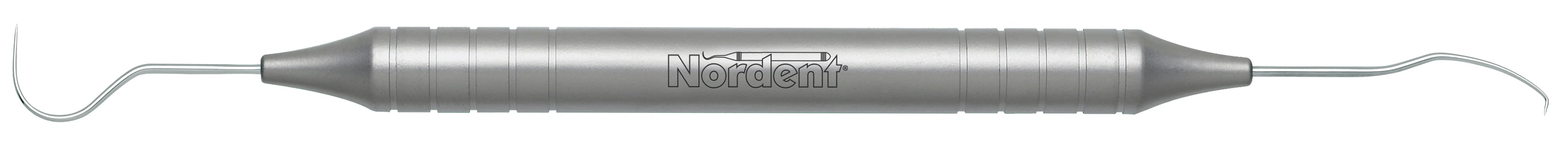 Nordent #5 Double-Ended Explorer, DuraLite Round Handle, Stainless Steel, REEX5