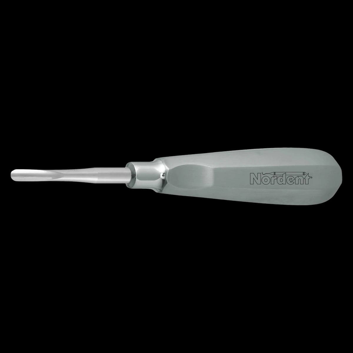 Nordent #34 Seldin Surgical Elevator, Straight, Smooth, Single End, Stainless Steel, Standard Blade with Thumb Grip Handle