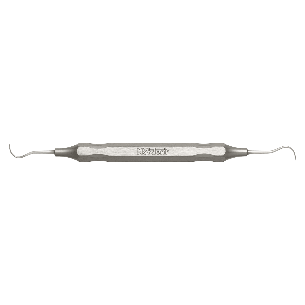 Nordent Anterior Sickle Scaler N5-N5S, Double End, DuraLite Hex Handle, Stainless Steel