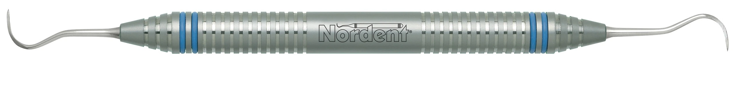 Nordent N67 Offset Sickle Scaler H6/H7, Double-Ended, Anterior, DuraLite ColorRings Handle, Stainless Steel, CESCN67