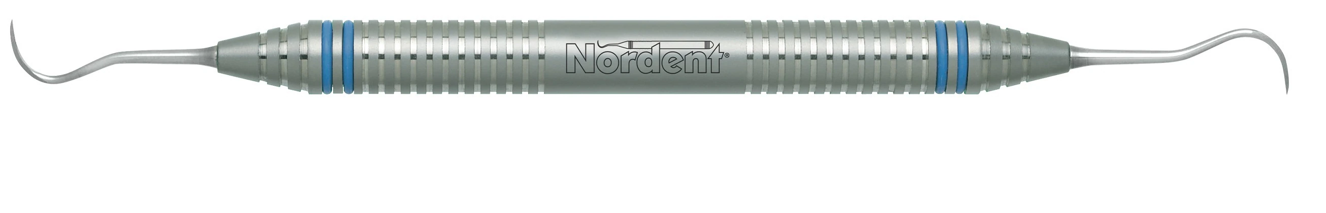 Nordent N5-N5S Sickle Anterior Scaler, Double-End, DuraLite ColorRings Handle, Stainless Steel
