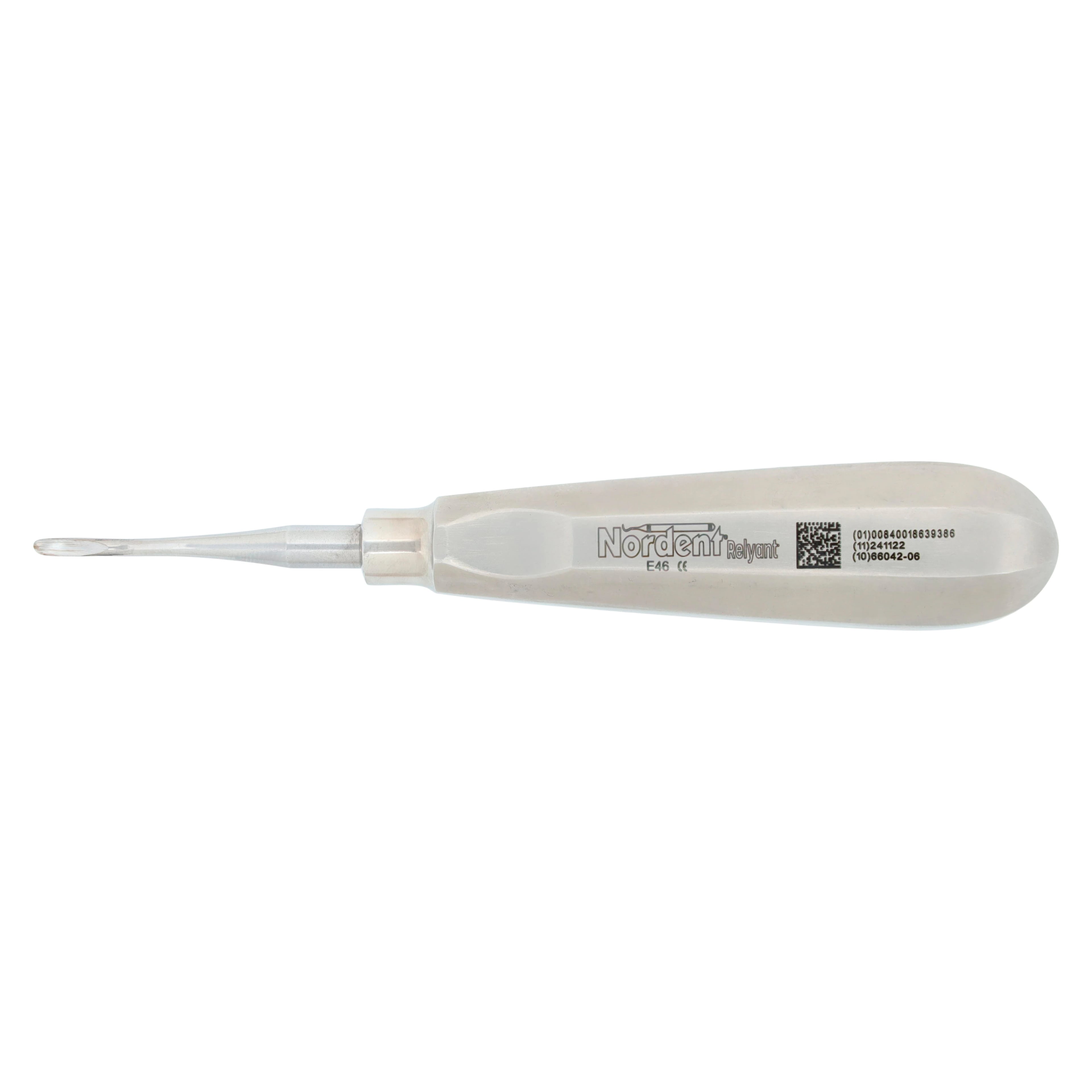 Nordent Elevator #46 Surgical Instrument, Straight Single-End, Stainless Steel, 201