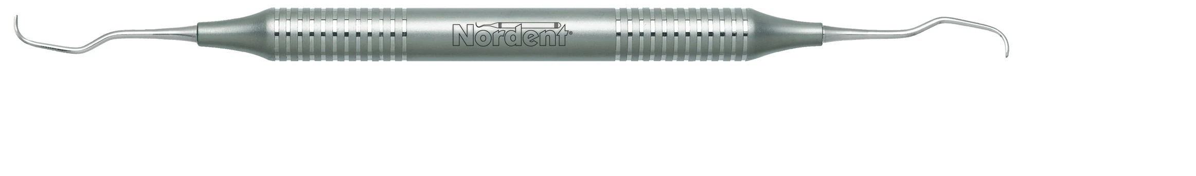 Nordent Classic Gracey Curette #1-2, Double-Ended, Standard Blade, DuraLite Round Handle, Stainless Steel, 1/Pk