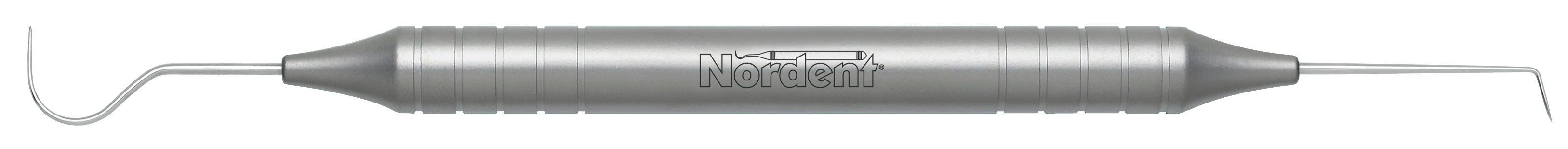 Nordent #23/6 Double-Ended Explorer, DuraLite Round Handle, Stainless Steel