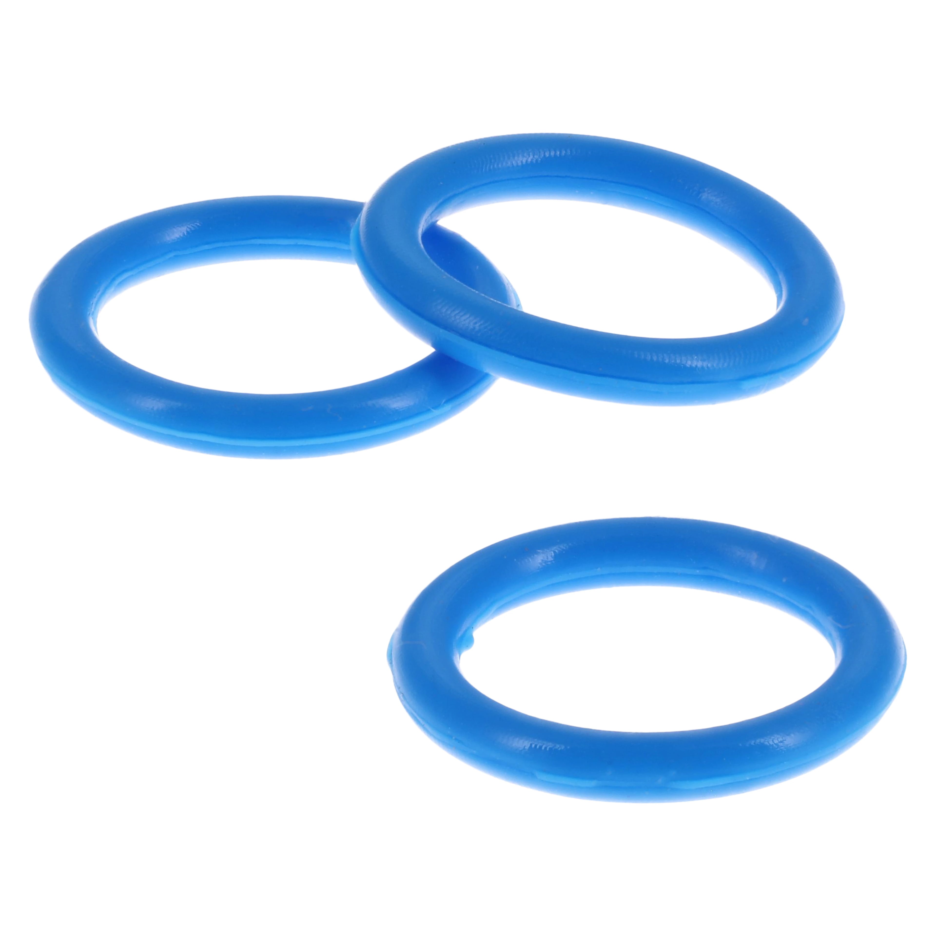 DuraLite ColorRings Color Coding Rings, Blue, Silicone Coated, 3/8 in, 48/Pkg, RING-BL