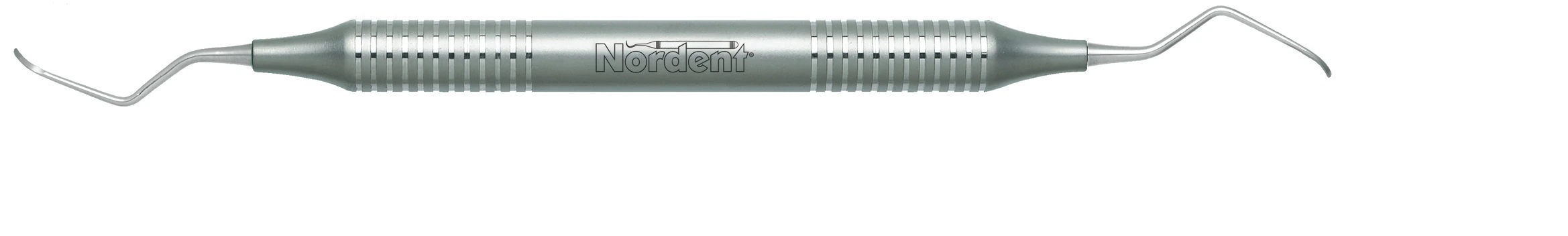 Nordent Barnhart #1-2 Universal Curette, Double-End, DuraLite Round Handle, Stainless Steel, Each
