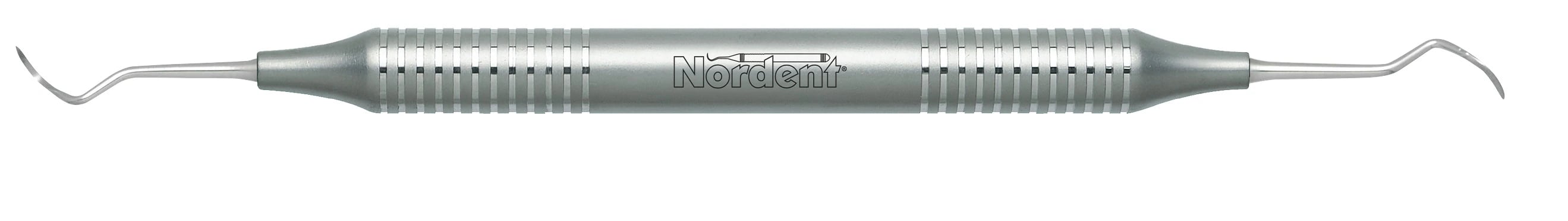 Nordent #204S Posterior Sickle Scaler, Double End, DuraLite Round Handle, Stainless Steel, RESC204S