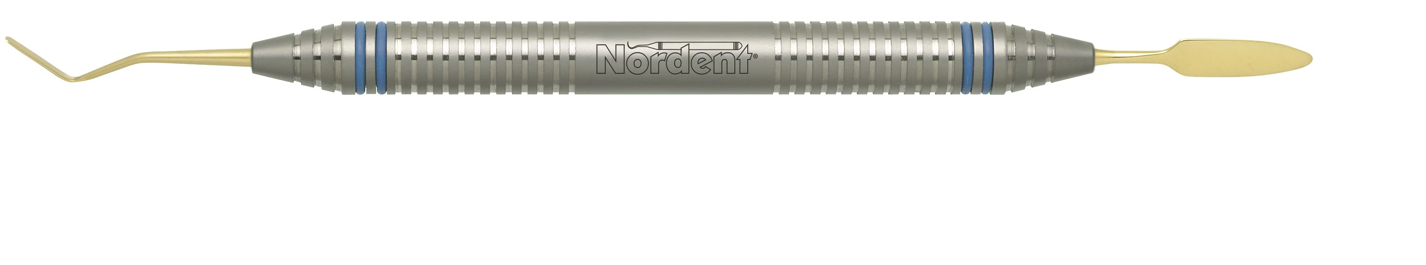Nordent Composite Placement Double-Ended Spatula/Paddle #9, Titanium-Nitride Coated, DuraLite Round Handle, REPFI9T
