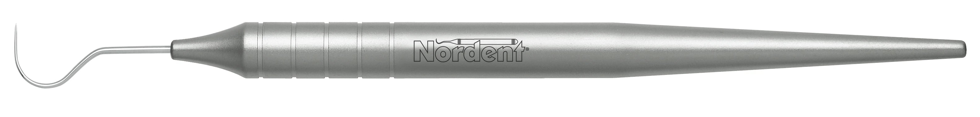 Nordent #23 Shepherd's Hook Single-End Explorer, DuraLite Round Handle, Stainless Steel, REEX23