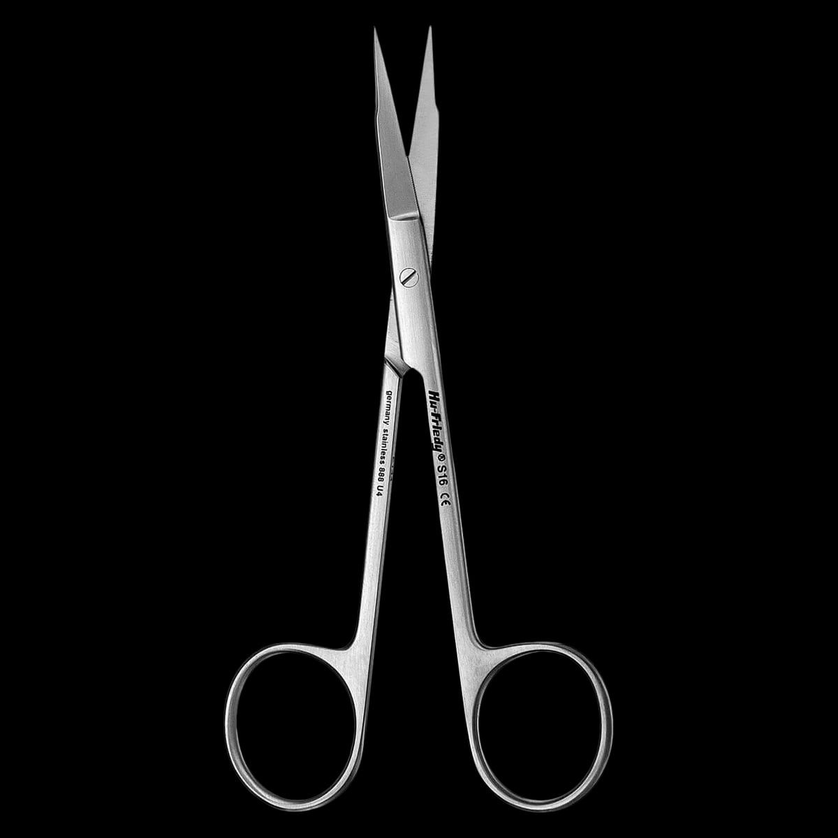 Hu-Friedy Goldman-Fox Scissors, Standard Series, Curved, 1 Serrated Blade, 5", #16, 1/Pk, S16