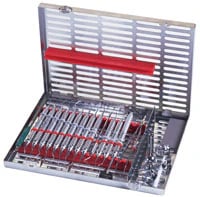Hu-Friedy IMS Signature Series 16-Instrument Cassette with Accessory Area, Large, Red, 8" x 11" x 1.25", IM4160