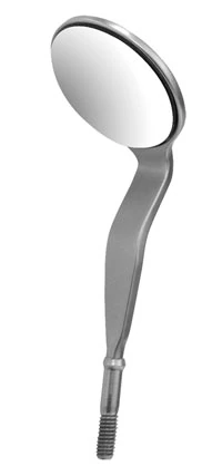 Hu-Friedy Cone Socket Front Surface Mouth Mirror, Double-Sided, #5 Rhodium-Coated, 24 mm, 3/Pk, MIR5DS/3