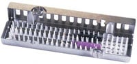 Hu-Friedy IMS Signature Series Ultrasonic Insert/Handpiece Cassette, Small, 1.5" x 8" x 1.25", White, Holds 2 Ultrasonic Inserts or 1 Handpiece, IM30HU2