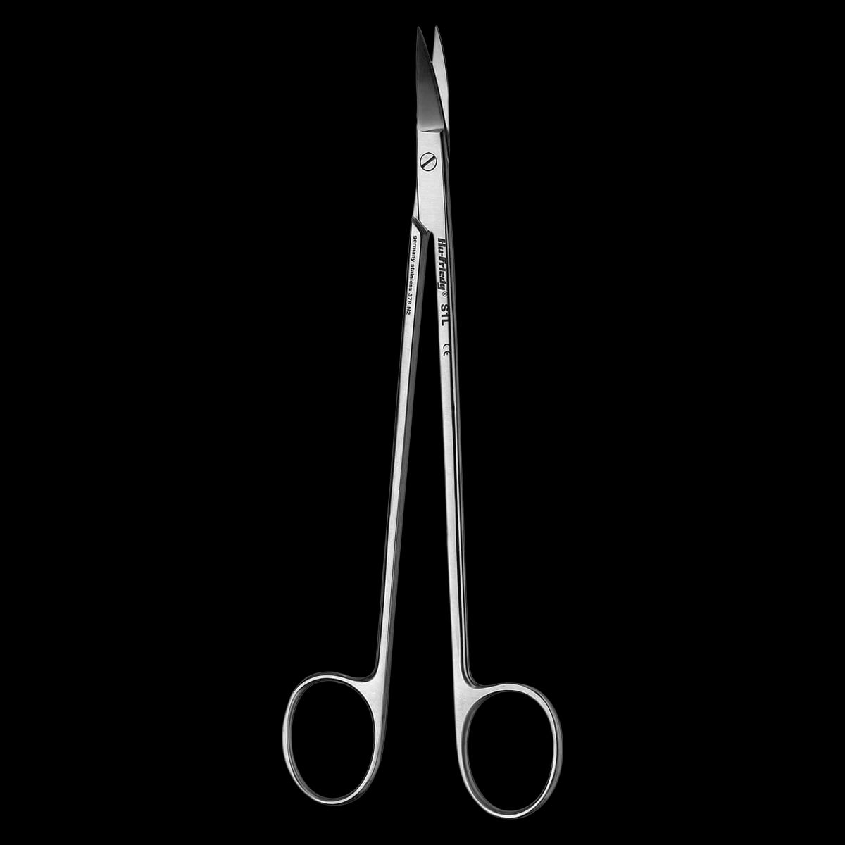 Hu-Friedy #1L Kelly Curved Surgical Scissors, 7", 1 Serrated Blade, Stainless Steel, Each