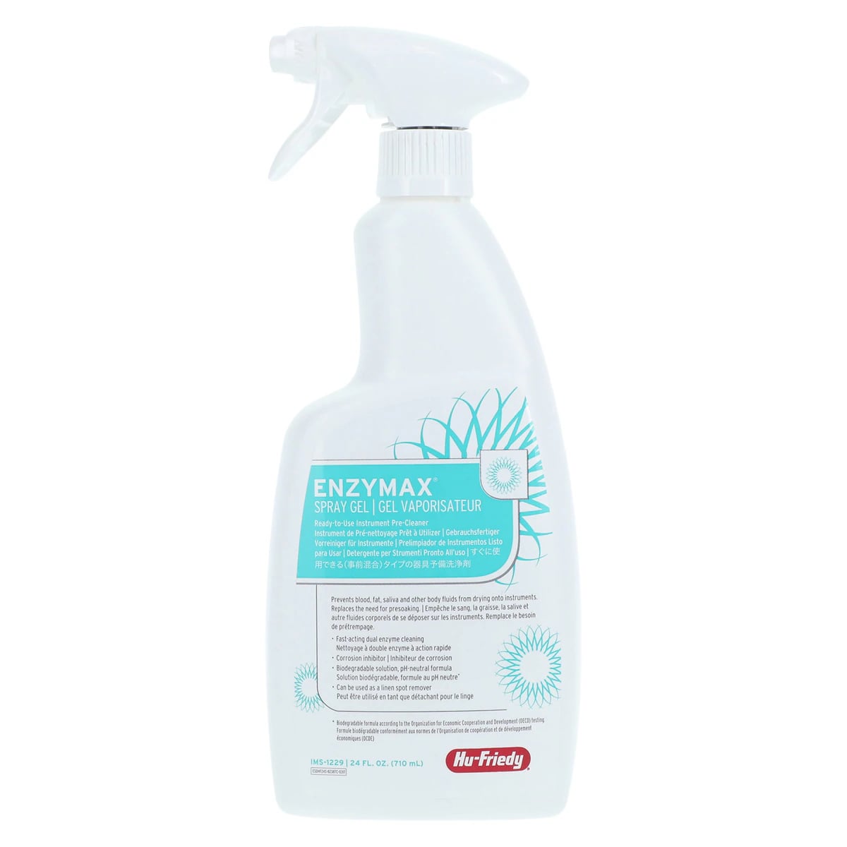 Hu-Friedy Enzymax Spray Gel Ready-to-Use Instrument Pre-Cleaner, 24 oz (709 mL) Spray Bottle, IMS-1229