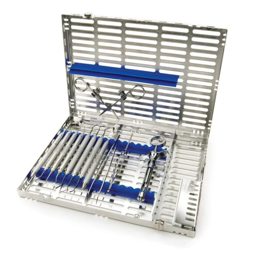 Hu-Friedy IMS Signature Series Collection Composite/Crown Prep Standard Set-Up, 16 Instrument Cassette, Blue, IMCOMPOSIT