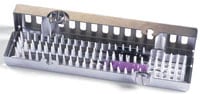 Hu-Friedy IMS Signature Series Ultrasonic Insert/Handpiece Cassette, Small, Gray, 1.5" x 8" x 1.25", Holds 2 Inserts or 1 Handpiece, IM30HU1