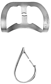 Hu-Friedy Satin Steel Rubber Dam Clamp, #212, Wingless, Anterior/Labial Caries, RDCM212, 1/Pk
