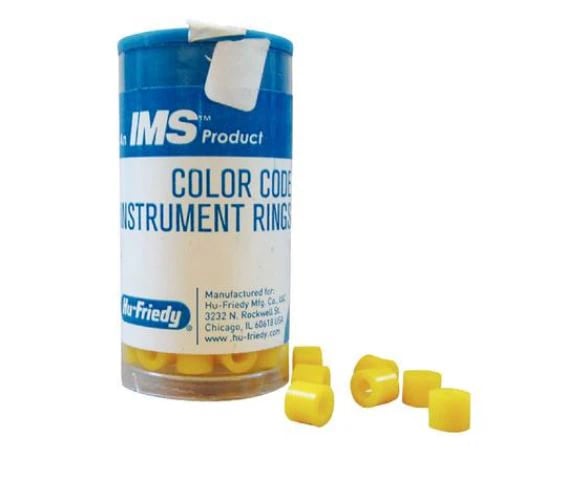 Hu-Friedy IMS Color Code Instrument Rings, Large, Yellow, Silicone, 50/Pk, IMS-1285L