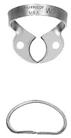 Hu-Friedy #W3 Satin Steel Wingless Rubber Dam Clamp, Small Lower Molars, 1 Each, RDCMW3