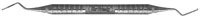 Hu-Friedy #1 Buccal-Lingual Quétin Furcation Curette, Double-Ended, 0.9 mm Blade, #6 Satin Steel Handle, SQBL16