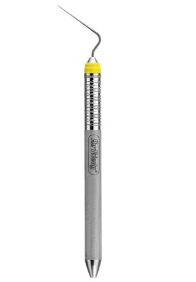 Hu-Friedy MA57NT Nickel Titanium Endodontic Single-End Spreader, #7 Satin Steel Colours Handle, 0.20 mm, Yellow, 1/Pkg