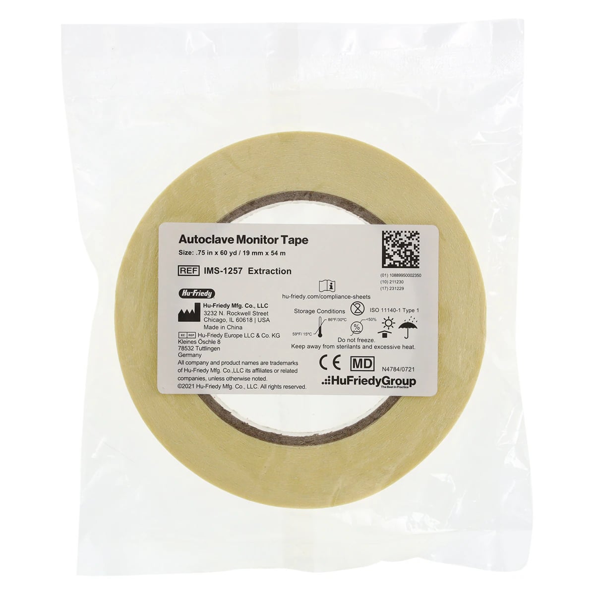 Hu-Friedy IMS Pre-Printed Monitor Tape, Extraction, 3/4" x 60 yd, IMS-1257