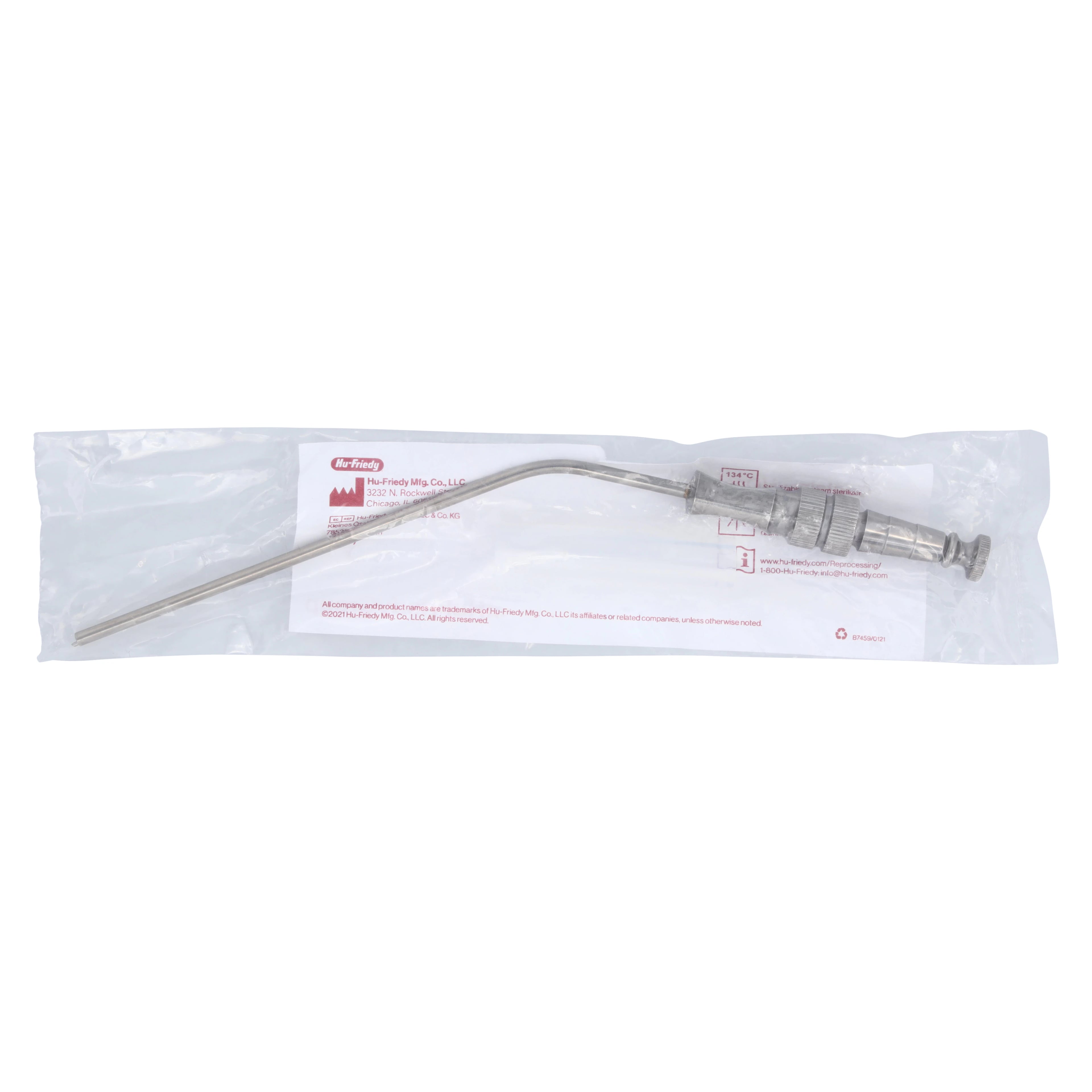 Hu-Friedy Frazier Aspirator Tip #10, 2.5 mm, 6", Stainless Steel, ASPFR10