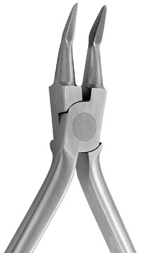 Hu-Friedy Slim Weingart Utility Pliers, Tapered 20° Serrated Tips, Stainless Steel, 678-202
