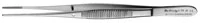 Hu-Friedy Tissue Pliers, #31 Semkin-Taylor, Straight, 5", Non-Cutting, Non-Locking, Stainless Steel