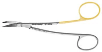 Hu-Friedy #14 LaGrange Double-Curved Super-Cut Scissors, 4.5" (11.5 cm), Serrated, Stainless Steel, S14SC
