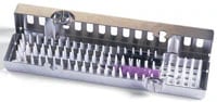 Hu-Friedy IMS Signature Series Ultrasonic Insert/Handpiece Cassette, Small, Blue, 1.5" x 8" x 1.25", Holds 2 Inserts or 1 Handpiece, IM30HU8