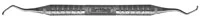 Hu-Friedy 2 DeMarco Double-End Furcation Curette, #6 Satin Steel Handle
