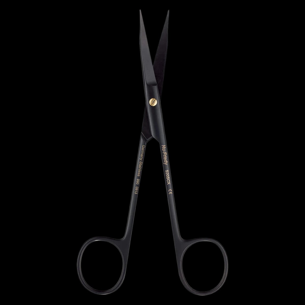 Hu-Friedy Black Line Goldman-Fox Straight Super-Cut Scissors, 5.2", Stainless Steel, S20SCX