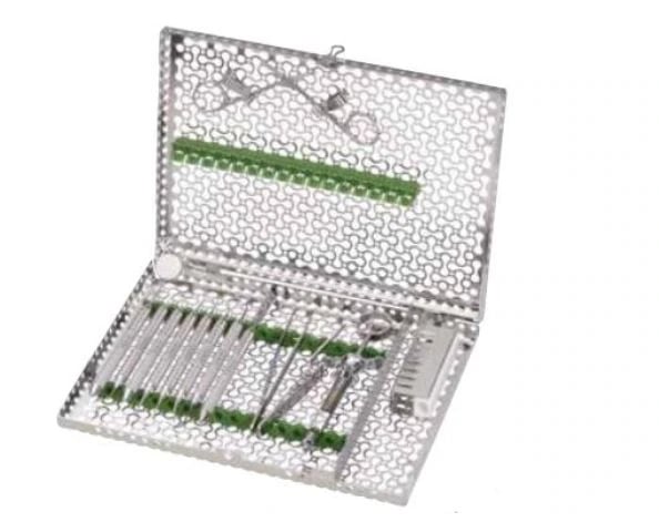 Hu-Friedy IMS Infinity Series Oral Surgery Cassette, Green, 14.5" x 1.25" x 8", IMNOS9
