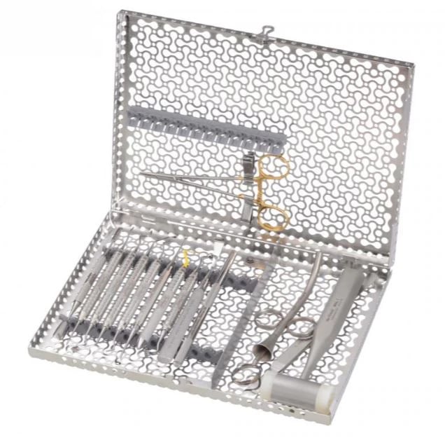 IMS Infinity Series Sinus Lift Setup Kit, 12 Instruments, Stainless Steel, Gray Cassette