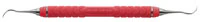 Hu-Friedy EverEdge 2.0 Nevi 4 Posterior Sickle Scaler, Double-Ended, Resin 8 Colors Handle (Red), SCNEVI4C8E2