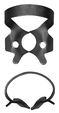 Hu-Friedy Black Line Rubber Dam Clamp #14, Winged Molar, RDCM14X