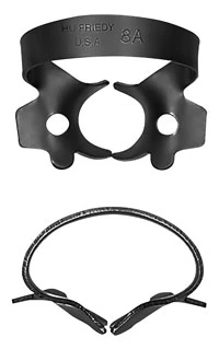 Hu-Friedy Black Line Rubber Dam Clamp #8A, Winged, Molars, RDCM8AX