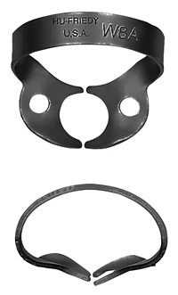 Hu-Friedy Black Line Rubber Dam Clamp #W8A, Wingless Molar, RDCMW8AX